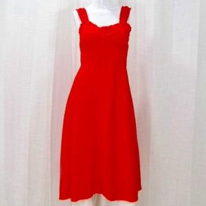 Gilli Red Ruffle Midi Sundress Size Small